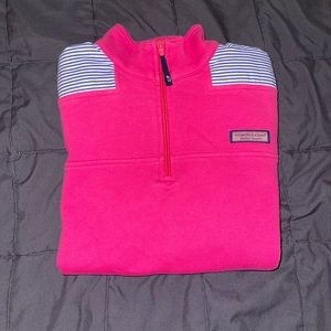 Pink vineyard vines quarter zip